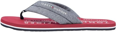 Tommy Hilfiger Hilfiger Chambray FM0FM05751 Sandalias de playa para hombre, azul (Desert Sky), 10