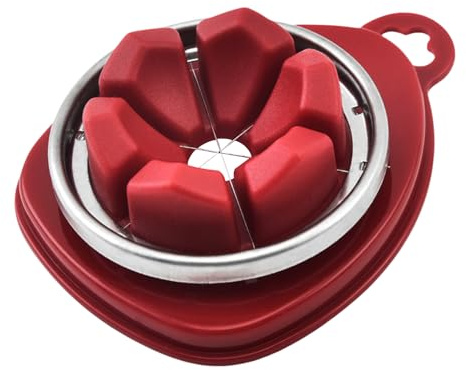 Cortador de huevos duros – Cortador de huevos duros | Pelador | Cortador resistente | Cortador de puntales | Picadora de acero inoxidable con base antideslizante para decorar los alimentos | Abre