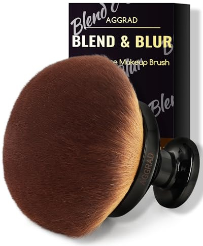 Ultra Large Blend & Blur Kabuki Brush for Body Leg Makeup Tattoo Cover Up Self Tanning, Self Tanner Brush for Self Tan, Back Tanning Applicator for Sunscreen Lotion Bronzers, Body Coverage Perfector