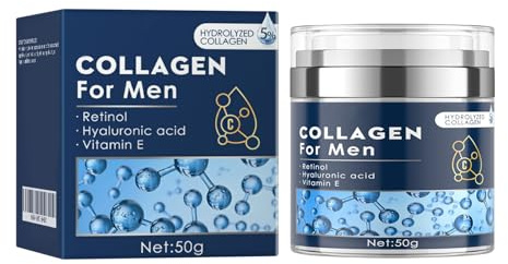 Crema Facial Hombre para Reducir las Líneas de Expresión - Hidratante Reafirmante para una Piel Visiblemente más Firme(1pc)