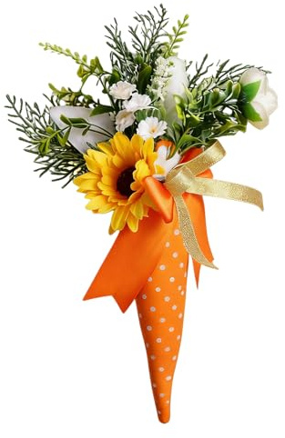 TQEBWUS Decorazioni pasquali, bouquet di e girasoli, decorazione primaverile, ornamenti decorativi, per esterni, casa, classe, ufficio, feste, porta d'ingresso, finestra, parete