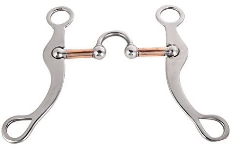 PxQuerantic Anello Largo in Acciaio Inossidabile con Rullo per la Bocca del Cavallo, imboccatura in Ferro Dolce, morso antiruggine e atossico per l’addestramento e l’Equitazione dei Giovani ca