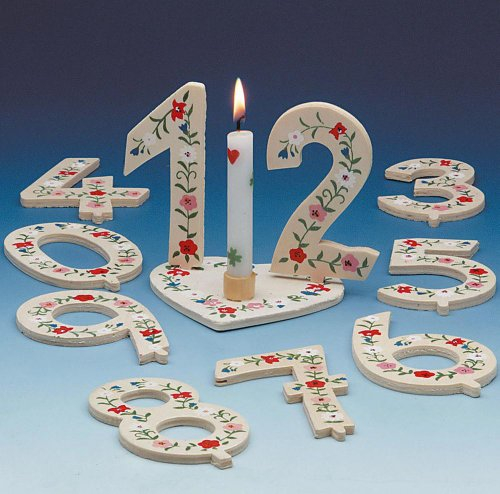 TIB 11514 4, Wooden Birthday Numbers, Multicolour, One Size