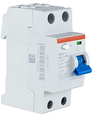 REV 0515499555 FI, Schutzschalter 2-polig, Höhe 68mm,40A, 30mA,Typ A, grau