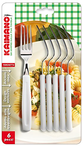 Kaimano KDN760106W Dinamik Forchette, Acciaio Inossidabile, Bianco, 6 unità