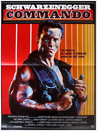 COMMANDO - Poster cinematografico originale (formato 53 x 40 cm piegato) SCHWARZENEGGER