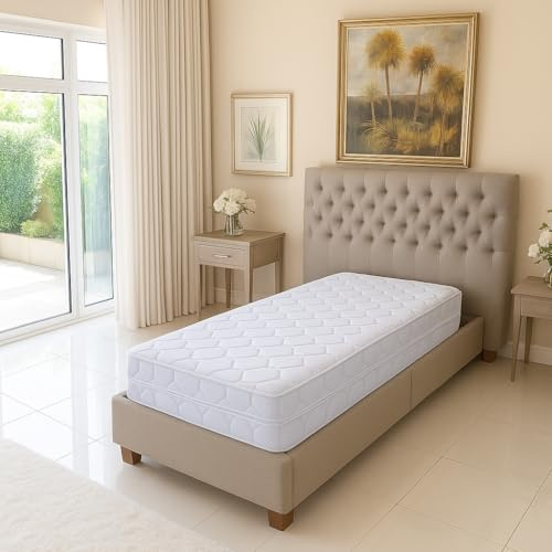 Lot de 2 Matelas Face été Face Hiver Mémoire de Forme 60 Kg/m3 70x190 x 21 cm Ferme - Spécial Sommier Electrique - Déhoussable Housse Lavable - 7 Zones de Confort