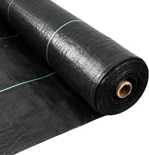 EXTRAEASY 90 cm x 90 m ogräsbarriär landskap tyg kraftigt, premium 90 ml marktäckande ogräs block trädgårdsmatta, enkel installation och överlägsen ogräsbekämpning