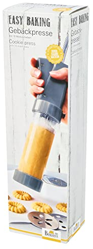 Birkmann, Easy Baking Gebäckpresse, Kunststoff, 27 cm, mit 10 Motivscheiben, 421943