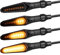 Simda Pro Indicatori Frecce LED Moto Omologate E Mark con Effetto Dinamico Design Nero Universale per Moto Quad ATV Lampeggiante Sequenziale Alta Luminosità Norma IP67 Impermeabile