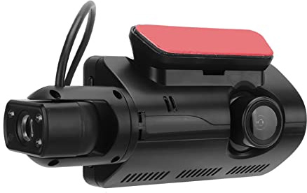 Mini Dash Cam, Bilkamera Videoinspelare i Bilkamera Dual Dashcam Fram och Bak, No Light Night Vision, Loop-inspelning, 170 Vidvinkel, 3-tumsskärm