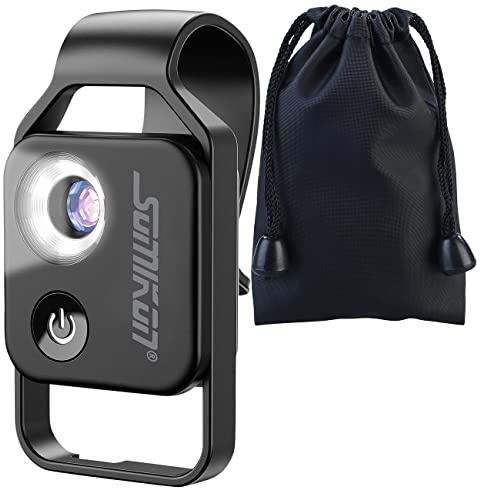 Somikon Handy Mikroskop: Mikroskop-Vorsatzlinse für Smartphones, 200-fache Vergrößerung, 6 LEDs (Smartphone Lupe, Taschenmikroskop, iPad Halterung)