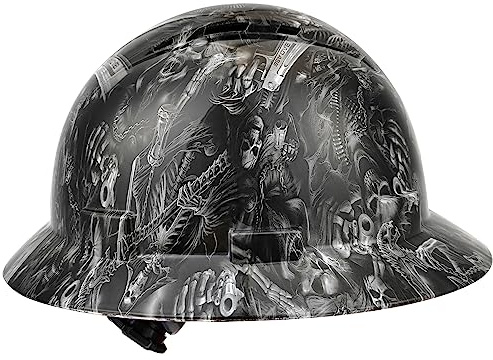 Full Brim Hard Hat - OSHA Safety Helmet Durable Lightweight Carbon Fiber Hard Hat, 6-Point Ratchet Suspension Protective Gear for Men and Women