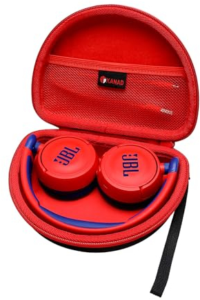 XANAD Etui pour Casque jbl jr310bt Pochette Casque Audio bloothooh Sacoche sans Fil Pliable (Rouge)