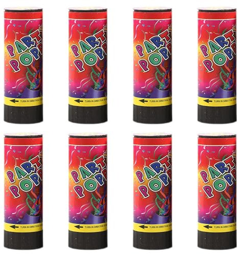 8 Cañones de Confeti, Tubos Mini Saludos de Mano, Accesorios de Fiesta y Graduación