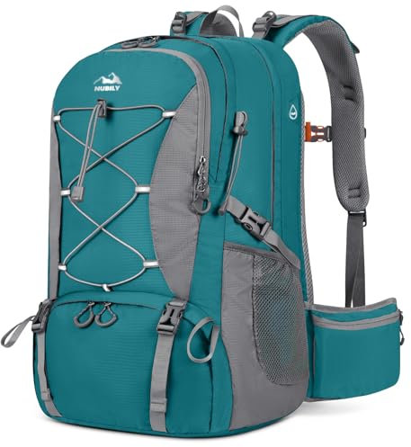 NUBILY Wanderrucksack 50L Wasserdichter Groß Reiserucksack Trekkingrucksack mit Schuhfach und Nasstasche Rucksack Herren Damen Campingrucksack Leichter Tagesrucksäcke für Outdoor Sport