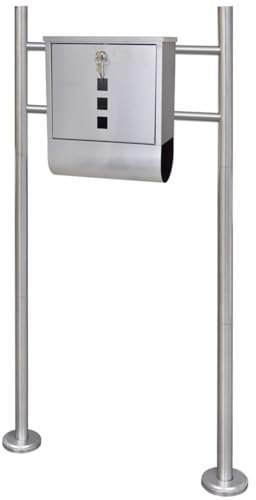 LXYZWRW Furniture select-Mailbox on Stand Stainless Steel