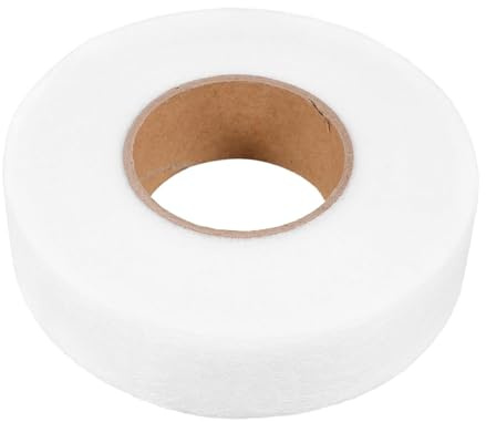 KHDULQ Nastro Termoadesivo per Tessuti 30 mm x 64 m Orlo Adesivo per Tessuti Nastro Adesivo per Tessuti Lavabile con Acqua Per Tessuti, Pantaloni, Tende, Abbigliamento (Bianco) (Bianco)