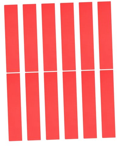 BESTonZON 12PCS Red Court Line Markers Set Outdoor Boundary Pads Wear-resistant Flat Rectangular Sports Field Marking for Tennis Basketball Volleyball Badminton Training