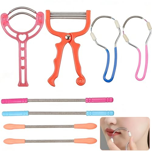MINGBOLIN 8 pezzi per la rimozione dei peli del viso da donna, epilatore per il viso da donna, depilatore viso da donna, epilatore per il viso da donna