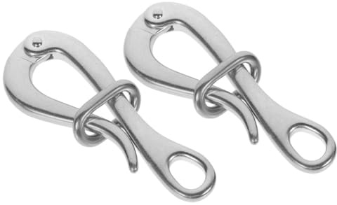FOMIYES Lot de 2 Crochets de Bateau à Dégagement Rapide en Acier Inoxydable Robuste, Hameçons Métalliques pour Radeaux de Sauvetage et Usage Extérieur, Accessoires Nautiques Solide