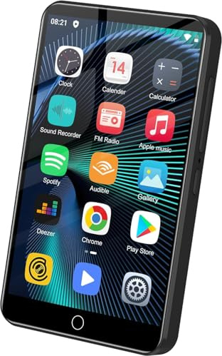 MP3 Player with Bluetooth and WiFi, 144GB Android OS, 4 Touch Screen, FM Radio, Kids MP3 & MP4 Player with Spotify, Amazon Music, and Google Play Store, Music Player for Kids