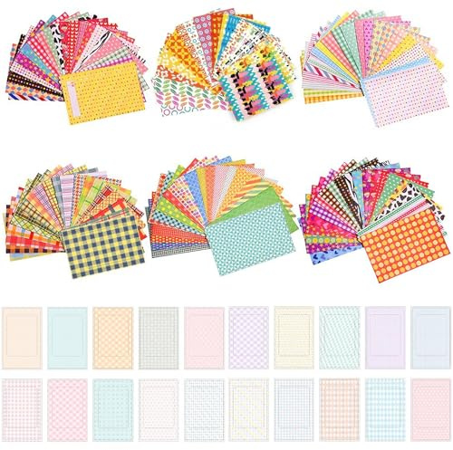 BAHME 140 Pcs Mini Cadres Photo Instantanés Colorés, Bordures Photos Autocollants pour Cadres Photo pour Films Polaroid & Fujifilm Instax Mini Film 11 9 8 70 7s Appareil Photo