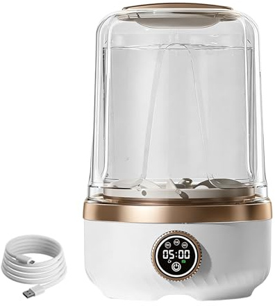 Petite Machine à Laver Lave-linge pour Sous-vêtements USB avec 3 Vitesses | Machine À Laver Sans Fil Portable 2L Pour Sous-Vêtements Tissus Délicats Serviettes Soutiens-Gorge Camping Maison Dortoi