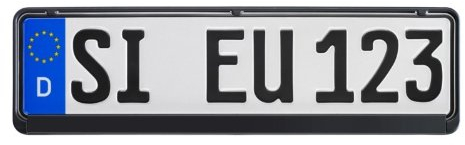 KennzeichenhalterSCHWARZ (460 x 114mm) für Kurz-Kennzeichen, 1 Stück