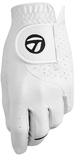 TaylorMade Golf STRATUS TECH GLOVE (WHITE, LEFT HAND, LARGE), WHITE(LARGE, WORN ON LEFT HAND)