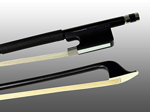 CELLO BOW FIBERGLASS HALF-LINED FROG LEATHERETTE GRIP - 4/4