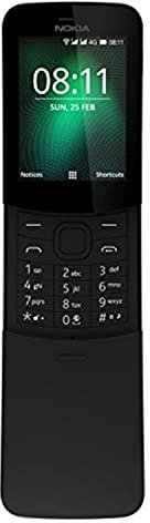 Nokia 8110 4G Mobile Phone 2018, Dual Sim - Yellow (Dual Sim, Black)