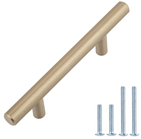 Amazon Basics AB1500-GC-10 Cabinet Pull, 13.66 cm Length (7.62 cm Hole Center), Golden Champagne, 10 pack