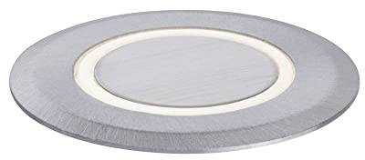 Paulmann 94363 LED Außenleuchte Bodeneinbauleuchte IP67 rund incl. 1x2 Watt Edelstahl gebürstet Außenlampe Edelstahl, Kunststoff 3000 K