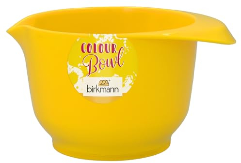 Birkmann, Colour Bowls Rühr- und Servierschüssel, Gelb, 0,5 Liter, Melamin, kratzfest, standfest, nachhaltig, 708662