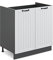 Vicco Spülenunterschrank Fame-Line, Weiß Landhaus/Anthrazit, 80 cm ohne Arbeitsplatte
