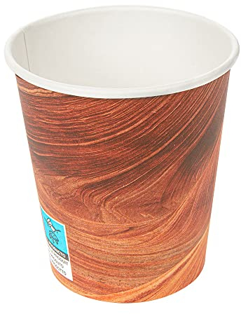 García de Pou 50 Unités - Gobelets Boissons Chaudes 1 Paroi Arizona 180 ml 260 + 18 Pe g/m2, 7,2/5,3 x 7,8 cm Marron Carton