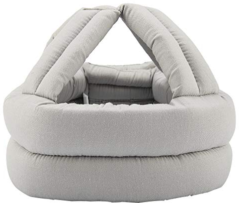 Casque de Protection épais et Doux pour les Personnes âgées, les Jeunes Adultes, les Personnes âgées, le Casque de Protection contre les Chutes, les Produits de Sécurité(Dentelle gris clair)