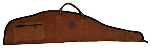 Articulos de Caza Funda para Rifle montado con Visor en Piel Serraje (2011-120cm, Tabaco Claro)
