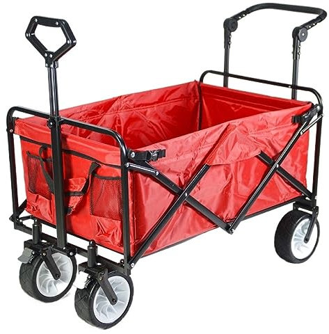 DRMEE Chariot de Jardin Wagon Utilitaire Pliant Extérieur Chariot De Jardin Chariot De Camping Pliable sur Roues Chariot À Main Robuste Chariot Extérieur (Color : C)