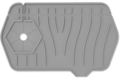 volumoon Protezione Antispruzzo per della Cucina, Tappetino per Rubinetto in Silicone, Paraspruzzi per Lavello da Cucina, per lavello da Cucina, Vassoio Antigoccia per Cucina, Bagno(Grigio)