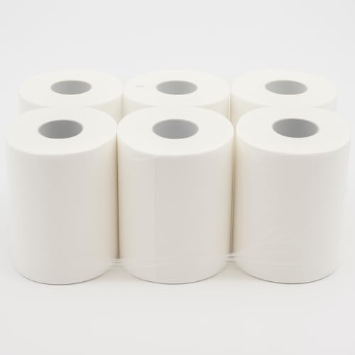 Juego de 6 toallas de papel liso, ultra suave y de alta absorción, 2 pliegues de guata pura – Compatible con distribuidor – Tamaño económico para sanitarios, restaurantes, oficinas, comunidades