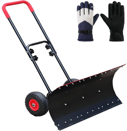 smafoseedding multifunktionell snöplog med hjul – snöskyffel – snösläde för utomhusbruk, kan användas som spannmålsspade, sandskopa, betongspade eller kolskopa