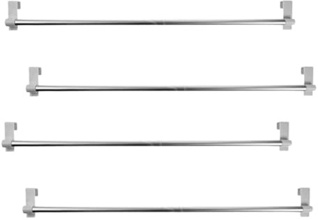 Lot de 4 Tringles à Rideau Extensibles pour Fenêtres et Portes Prête à Poser avec Crochets de Fixation Ajustable de 60 à 105 cm