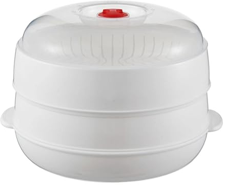 F Fityle Vaporiera per microonde Pentole per microonde Resistenti al calore Contenitore per la cottura a vapore versatile per alimenti Cuocitore per cucinare