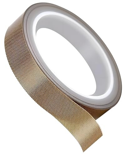 Oiieco Teflon tejp 15 mm x 10 m, PTFE högtemperaturband 0,13 mm självhäftande, värmebeständigt PTFE-glastygband för vakuumförpackare, pulsförsegling och varmförsegling