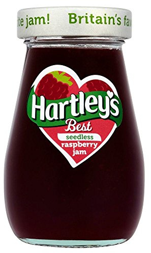 Hartleys Bästa fröfria hallonsylt 6 x 340 g burkar