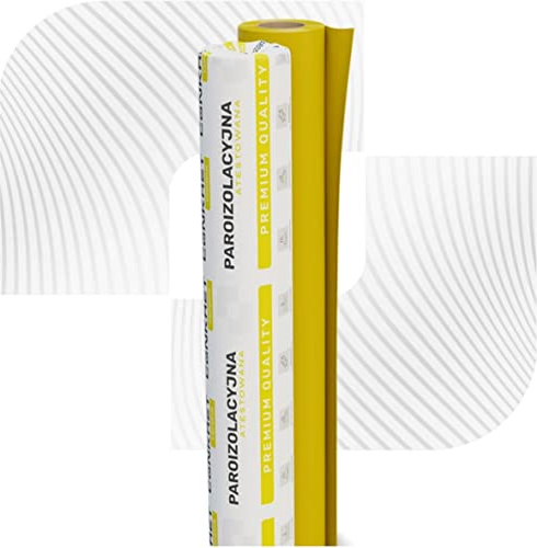 2 x 50 m PE TYP300 0,3 mm freno a vapore giallo barriera al vapore, pellicola isolante
