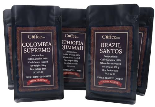 COFFEENES Set 8 Diversi Caffè - Caffè Arabica Grani - Caffe Regalo Confezione - Per Intenditori e Amanti del Caffè