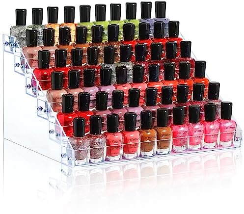 Porta smalti Organizer per Unghie 6 Livelli Espositore Smalti in Acrilico Trasparente Porta Trucchi Organizer trasparenti per Profumo, Rossetto e Smalto